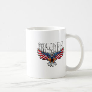 Taza De Café Abuelo Vintage Bandera Estadounidense Byld Eagle P