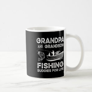 Taza De Café Abuelo Y Abuelo Pescan Buques Para Regalo De Vida