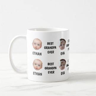 Taza De Café Abuelo y foto de niños Personalizados