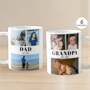 Taza De Café Abuelo y Papá Año de Establecimiento 6 Fotos