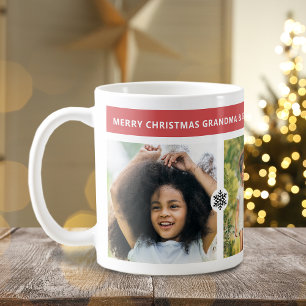 Taza De Café Abuelos de Navidad modernos 3 Fotos