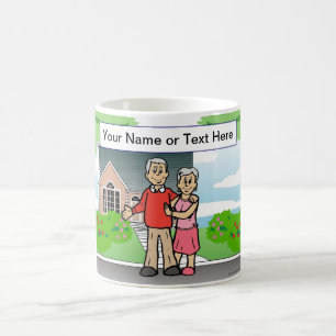 Taza De Café Abuelos en casa Personalizado por PrintedPerfectio