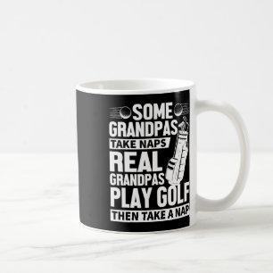 Taza De Café Abuelos Reales Juegan Golf Abuelos Golfistas Diver