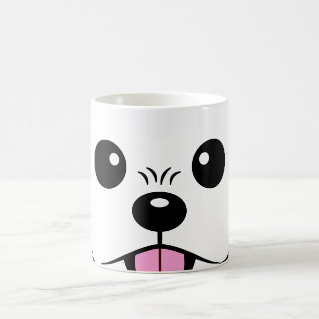 Taza De Café Aburrido perro de la frívola de Bichon blanco pega (Centro)