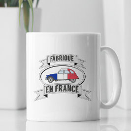 Taza De Café Abzeichen Oldtimer 2cv fabrique en France