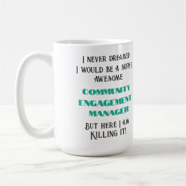 Taza De Café Acá estoy matándola - Personalizada con 3 líneas