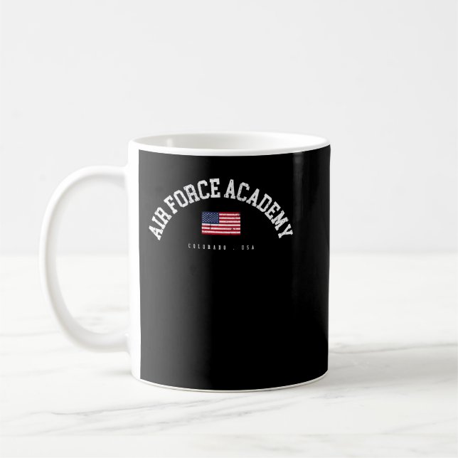 Taza De Café Academia de la Fuerza Aérea CO Bandera Estadounide (Izquierda)
