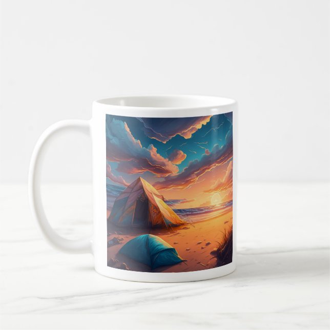 Taza De Café Acampar al amanecer (Izquierda)