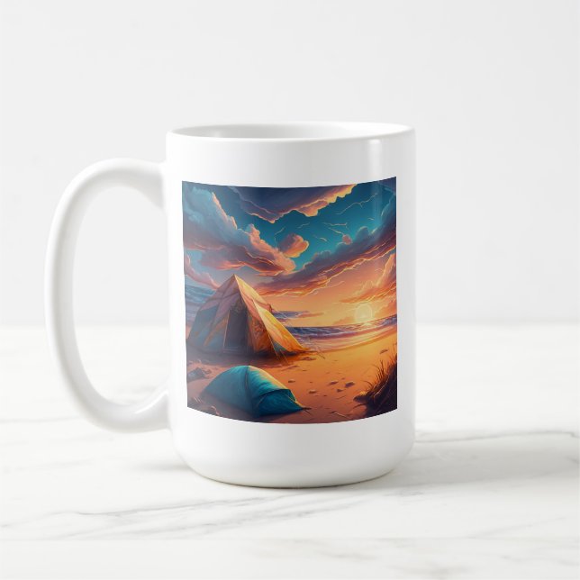 Taza De Café Acampar al amanecer (Izquierda)