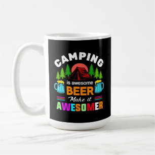Taza De Café Acampar es cerveza impresionante Hazlo más impresi