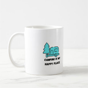 Taza De Café Acampar es mi lugar feliz