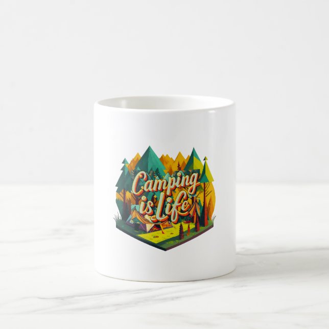 Taza De Café Acampar es Vida (Centro)