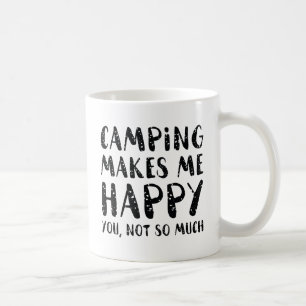 Taza De Café Acampar me hace feliz