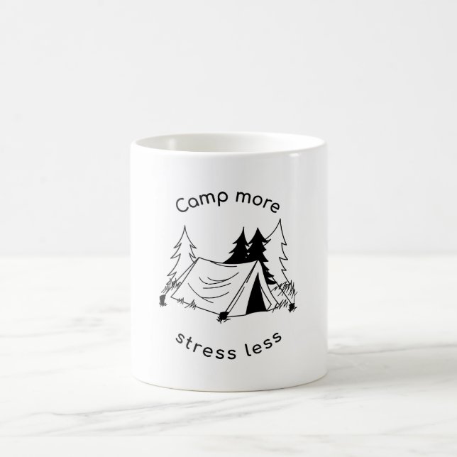 Taza De Café Acampar menos estrés (Centro)