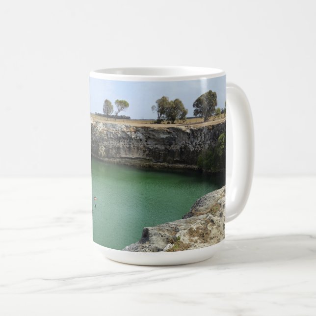Taza De Café Acantilados de caliza y aguas esmeraldas (Anverso derecho)