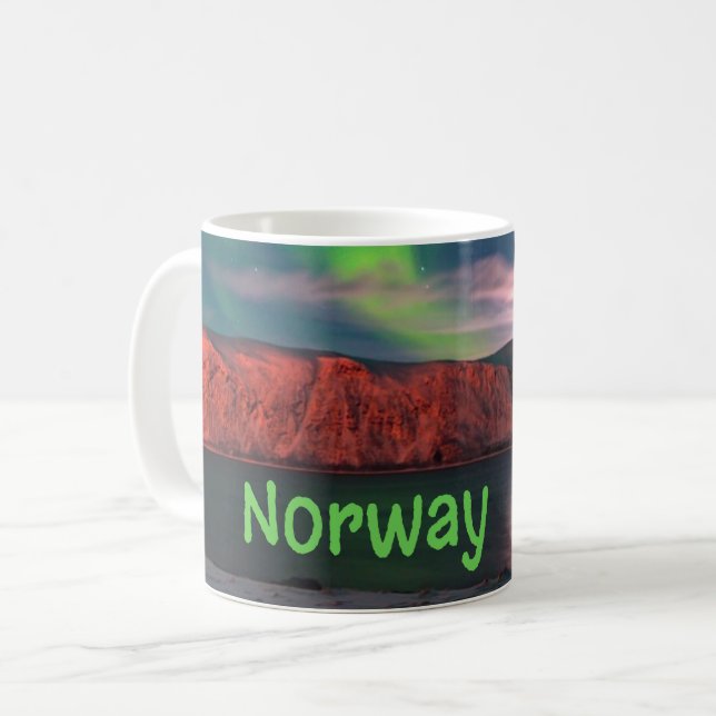 Taza De Café Acantilados Rojos Escandinavos de Noruega (Anverso izquierdo)