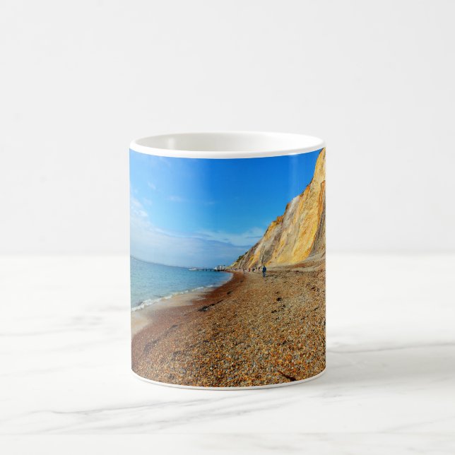 Taza De Café Acantilados y playa en Alum Bay (Centro)