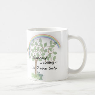 Taza De Café Acaricie la pérdida, puente del arco iris de la