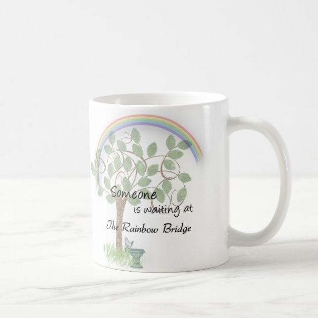 Taza De Café Acaricie la pérdida, puente del arco iris de la (Derecha)