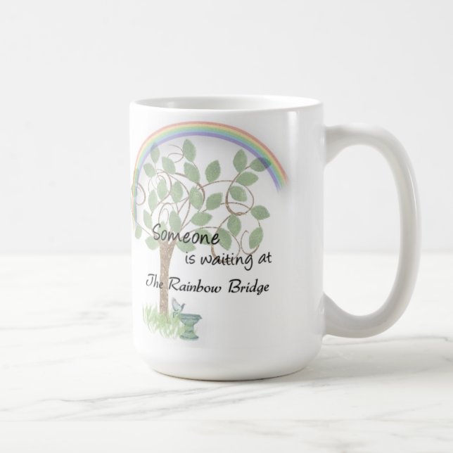 Taza De Café Acaricie la pérdida, puente del arco iris de la (Derecha)