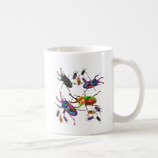 Taza De Café Accesorio de regalos de arte de escarabajos de la  (Derecha)