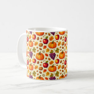 Taza De Café Acción de Gracias de la Cosecha Caída