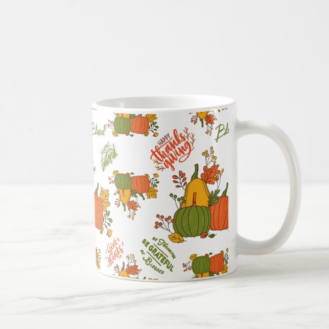 Taza De Café Acción de Gracias de la Cosecha de Otoño (Derecha)