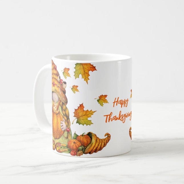 Taza De Café Acción de Gracias de Otoño (Anverso izquierdo)
