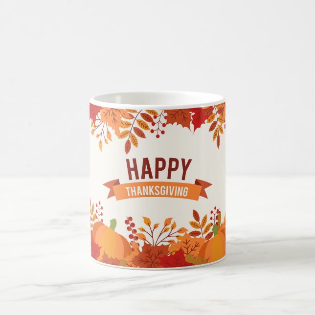 Taza De Café Acción de gracias feliz (Centro)