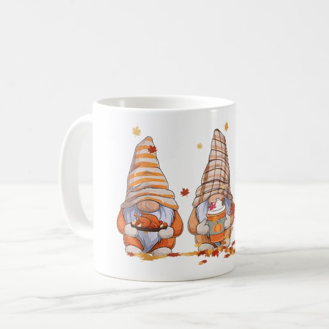 Taza De Café Acción de Gracias Gnomes Mug (Anverso izquierdo)