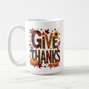 Taza De Café Acción de Gracias Personalizada - Gracias