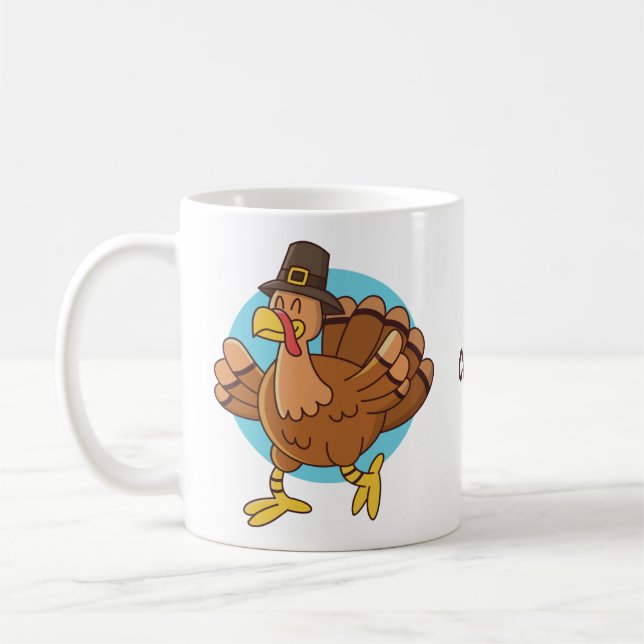 Taza De Café Acción de Gracias Turquía nombre de costumbre mugs (Izquierda)