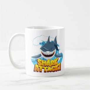 Taza De Café acción de los tiburones