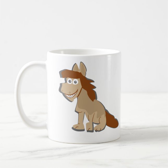 Taza de café accionada caballo (Izquierda)
