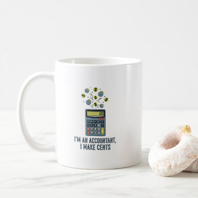 Taza De Café Accountant Life Essentials – Professional Finance  (Con donut)