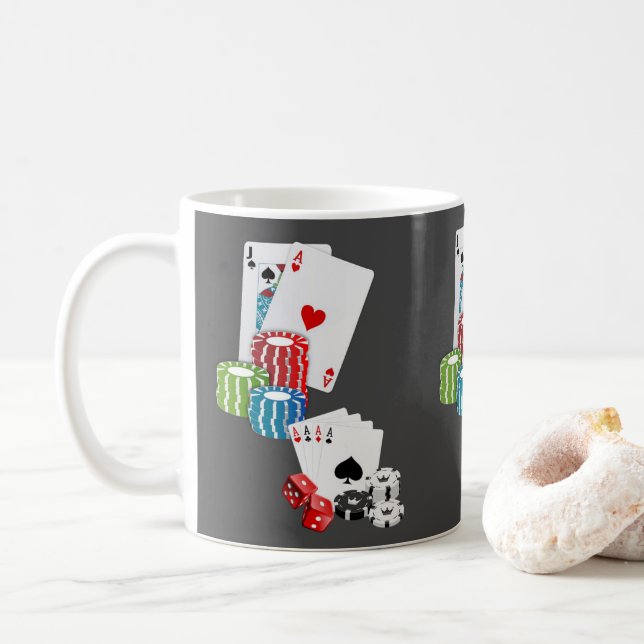 Taza De Café Ace Cards Mug (Con donut)