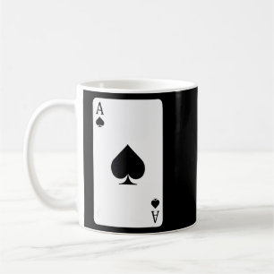 Taza De Café Ace De Espadas Jugando Tarjeta De Ace