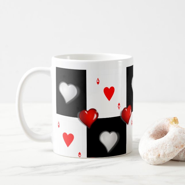 Taza De Café Ace Hearts Mug (Con donut)