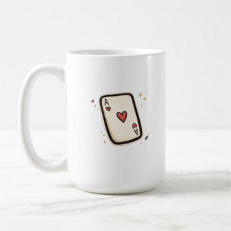 Taza De Café Ace of Hearts Minimal Playing Card Art