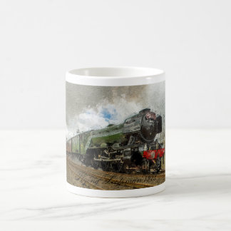 Taza De Café Aceite de Escocia volante ilustracion de pintura