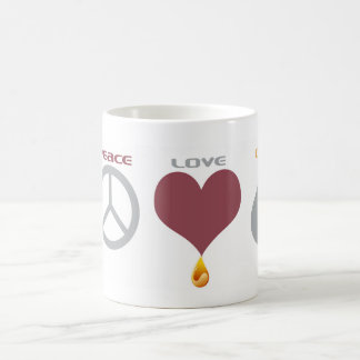 Taza De Café Aceite del amor de la paz