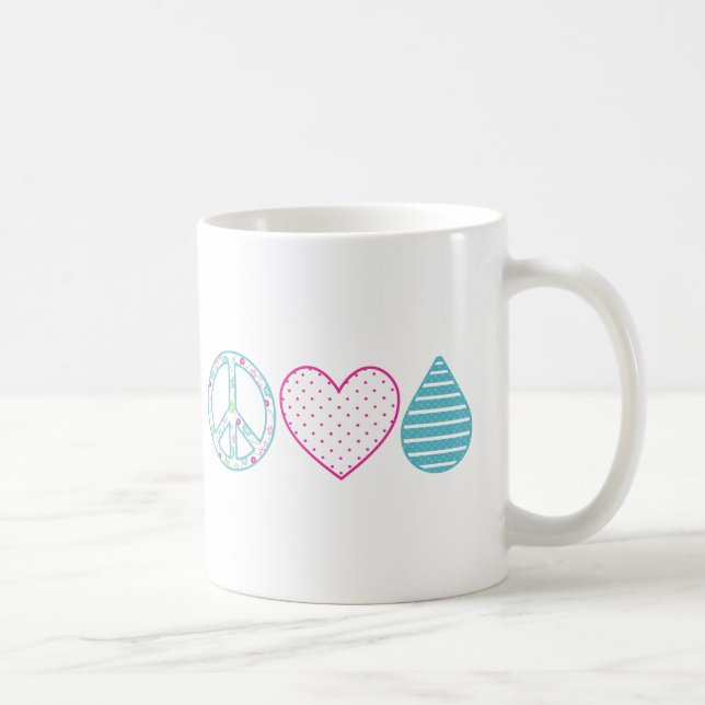 Taza De Café Aceites del amor de la paz (Derecha)