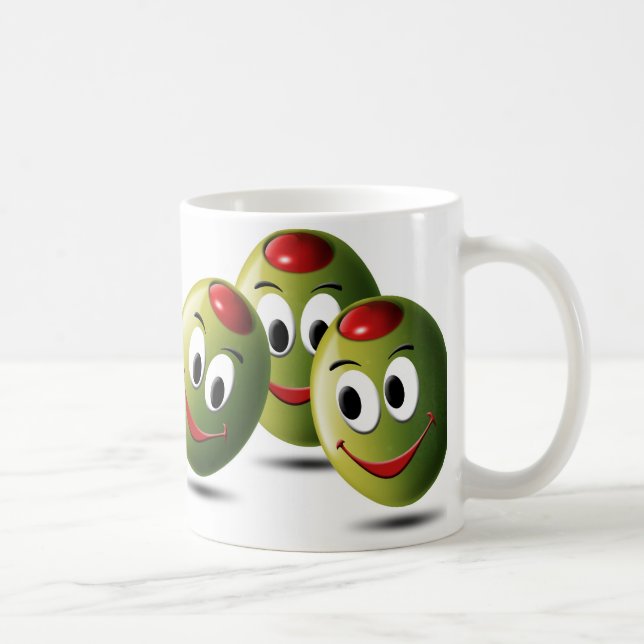 Taza De Café Aceitunas llenadas de sonrisa (Derecha)