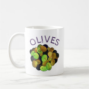 Taza De Café Aceitunas mixtas mediterráneas Alimentos griegos K