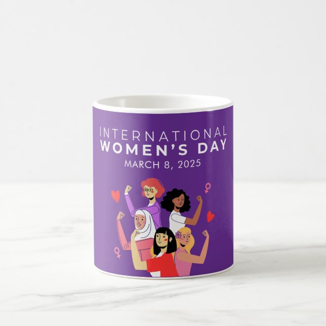 Taza De Café Acelere el Día Internacional de la Mujer 2025 (Centro)