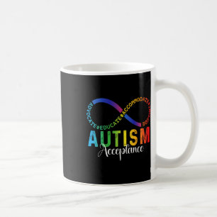 Taza De Café Aceptación de conciencia sobre autismo Símbolo inf