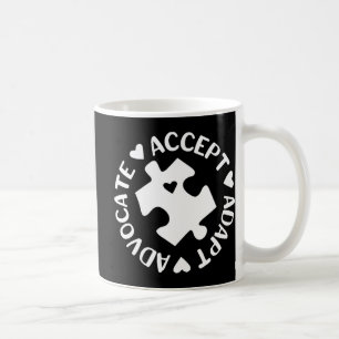 Taza De Café Aceptar advertencias de autismo de pieza de rompec