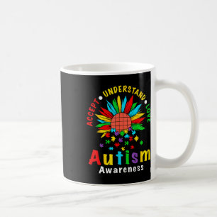Taza De Café Aceptar comprensión amor autismo girasol concienci