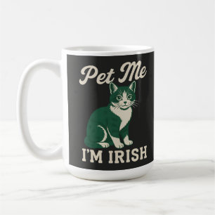 Taza De Café Acércame, soy irlandés con gato - Camiseta diverti