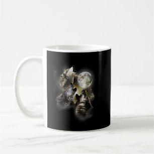 Taza De Café Aclamando En La Camiseta De Animales Wolves Wolf